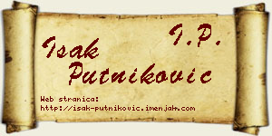 Isak Putniković vizit kartica